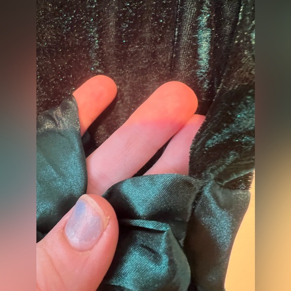 EUC Dark Green Velvet formal dress by Holiday Editions size XS - Picture 3 of 7